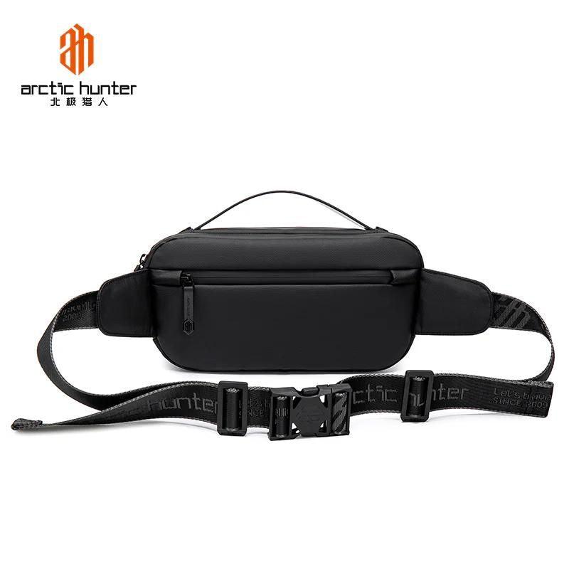 Arctic Hunter Water-Resistant Anti-Theft Cross Body Travel Sling Bag - Tough Men Series Unisex Messenger Shoulder Bag, Y00020 Black