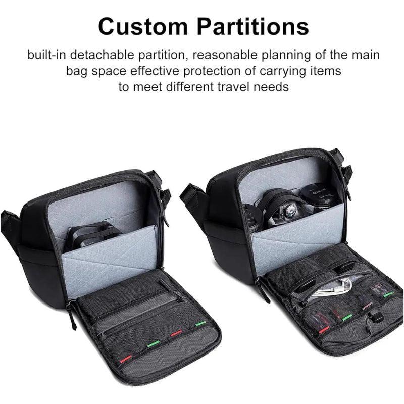 Arctic Hunter Premium Unisex Water-Resistant Sling Bag - Anti-Theft Crossbody Bag for Travel, Business, and Daily Use K00576 Black