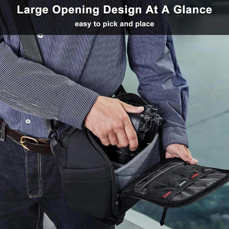 Arctic Hunter Premium Unisex Water-Resistant Sling Bag - Anti-Theft Crossbody Bag for Travel, Business, and Daily Use K00576 Black