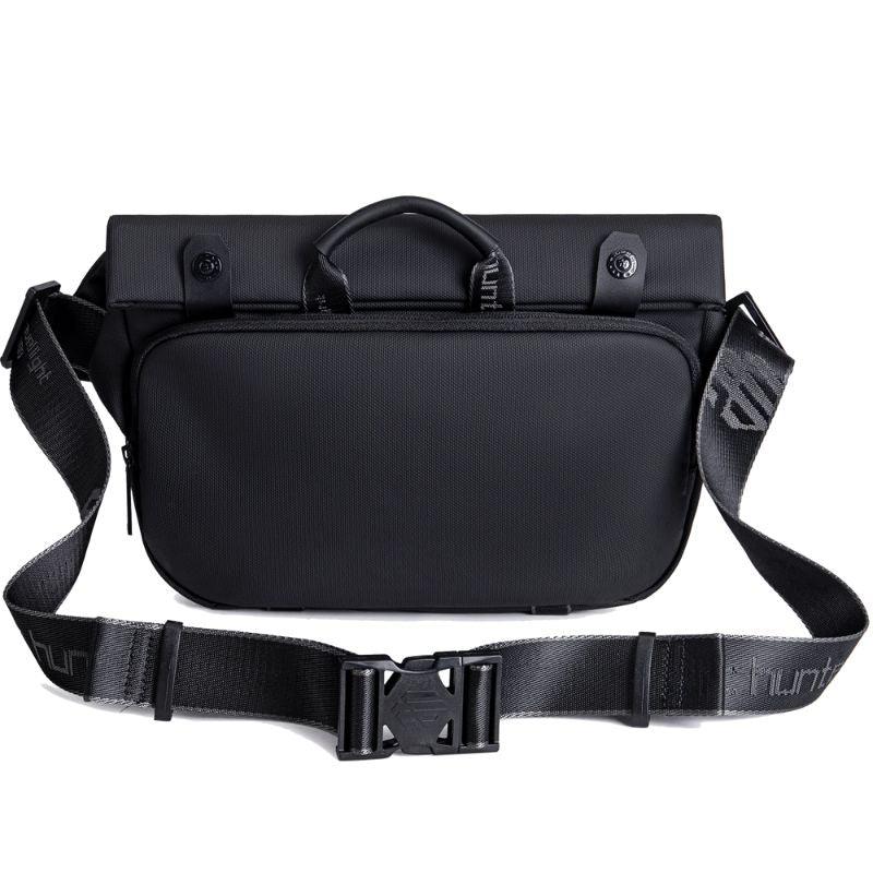 Arctic Hunter Small Cross Body Waist Bag for Men and Women - Adjustable Buckle, Water-Resistant Shoulder Bag for Travel & Hiking, YB00046 Black