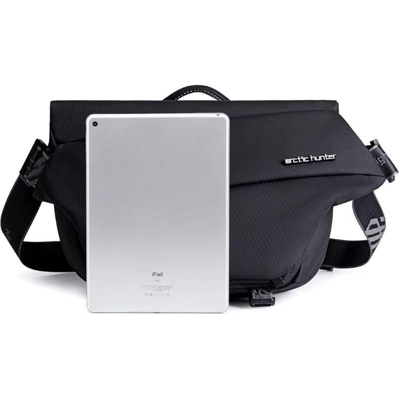 Arctic Hunter Small Cross Body Waist Bag for Men and Women - Adjustable Buckle, Water-Resistant Shoulder Bag for Travel & Hiking, YB00046 Black