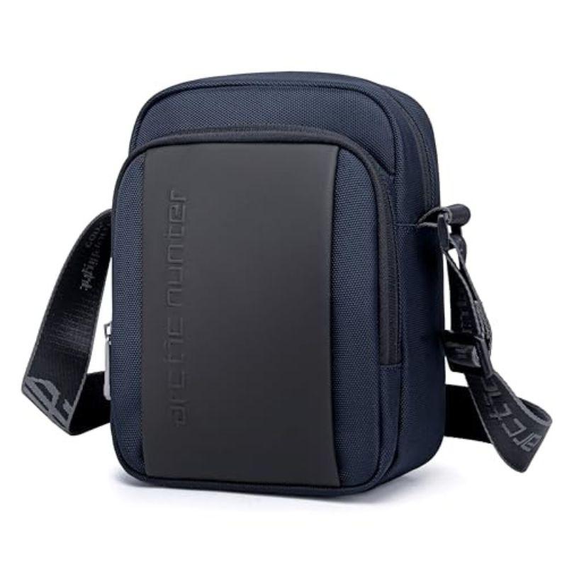 Arctic Hunter Premium Unisex Sling Bag - Water-Resistant Polyester Cross Body Bag with Anti-Theft Features for Travel, Business, and Daily Use, Model K00542 Black