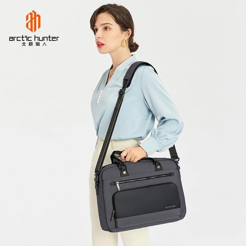 Arctic Hunter Office Laptop Bag - 15.6 Inch Water Resistant, Anti-Theft Messenger Bag with 4 Zipper Pockets and Adjustable Shoulder Strap for Men and Women, GW00017