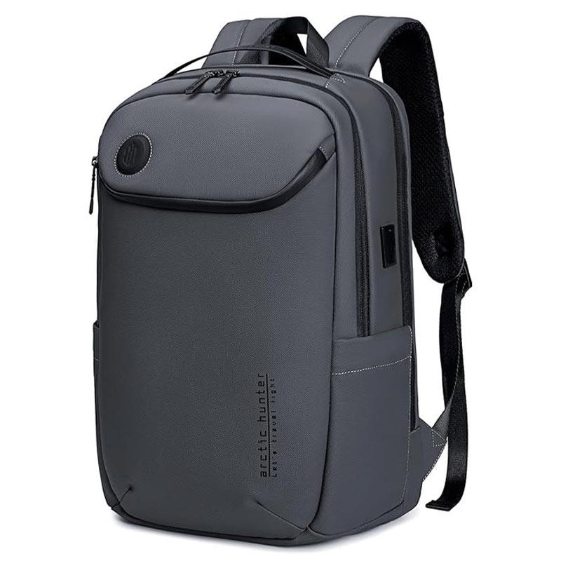 Arctic Hunter 15.6-inch Water-Resistant Laptop Backpack with USB and Headphone Ports – Durable Polyester Daypack for Men and Women B00555 Black