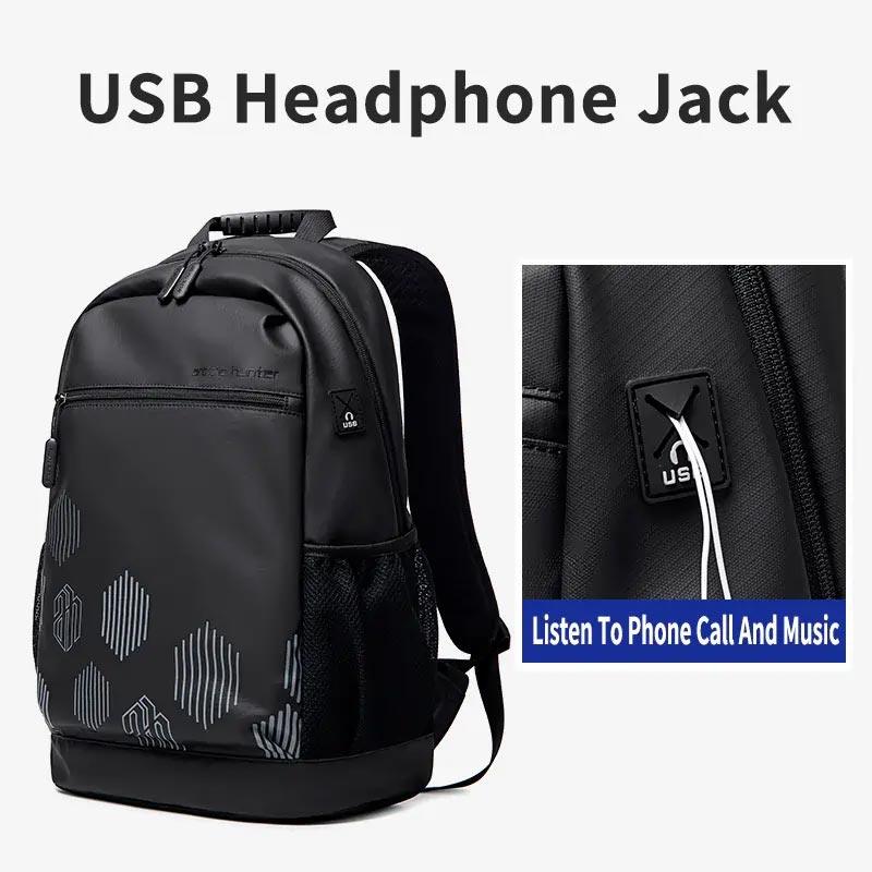 Arctic Hunter Water-Resistant Casual Backpack with USB Port for Unisex - Ideal for College, Travel, and Business B00489