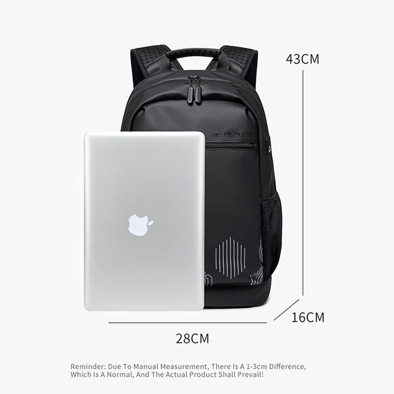 Arctic Hunter Water-Resistant Casual Backpack with USB Port for Unisex - Ideal for College, Travel, and Business B00489